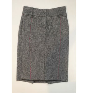 Bebe Wool Skirt Size 0 Black/Grey Pencil Skirt